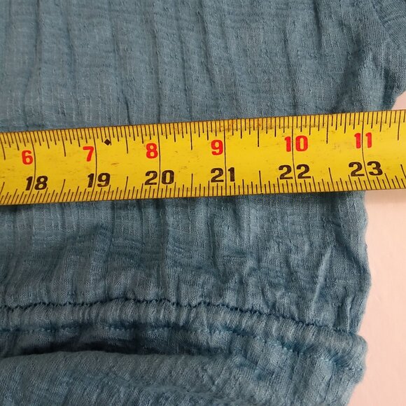 Love In Blue Beach Cover Up Jacket Women Size 3XL Drawstring Waist Short Sleeve - Picture 8 of 10